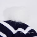 Зимняя бархатная мягкая тепловая вязаная шапочка